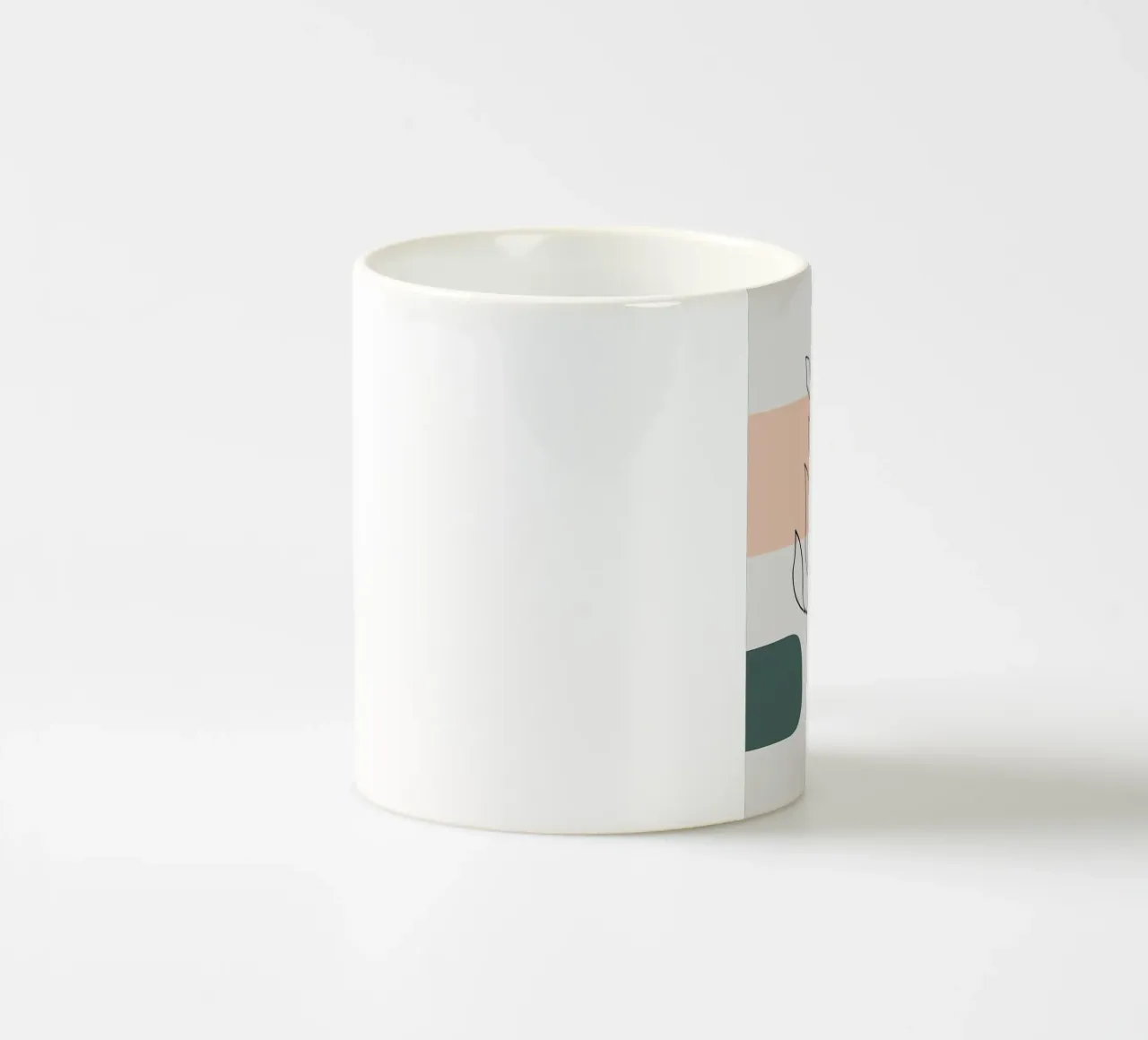 Astratto floreale botanico tazza in ceramica da Locquinn Fuller
