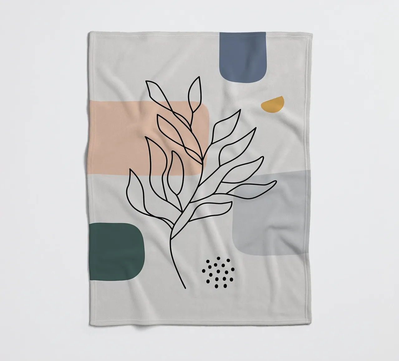 Astratto floreale botanico coperta in pile da Locquinn Fuller