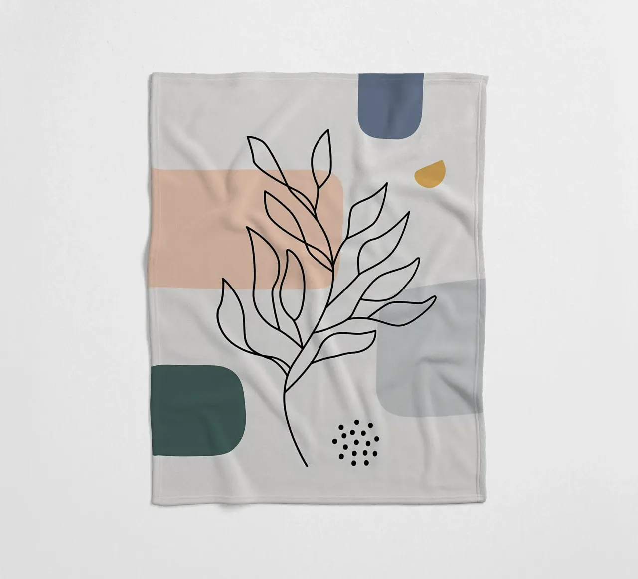 Astratto floreale botanico coperta in pile da Locquinn Fuller