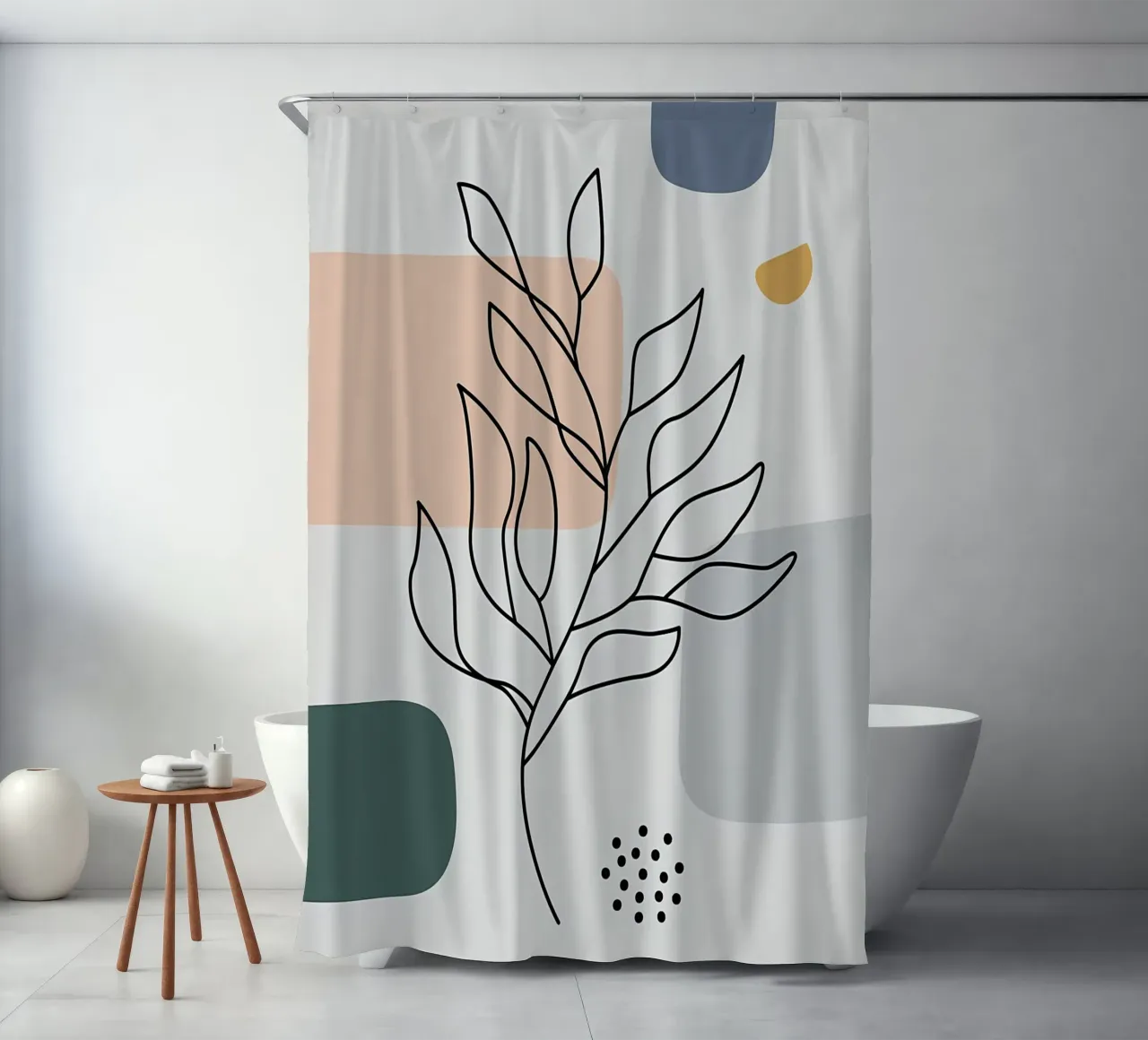 Astratto floreale botanico tenda da doccia da Locquinn Fuller