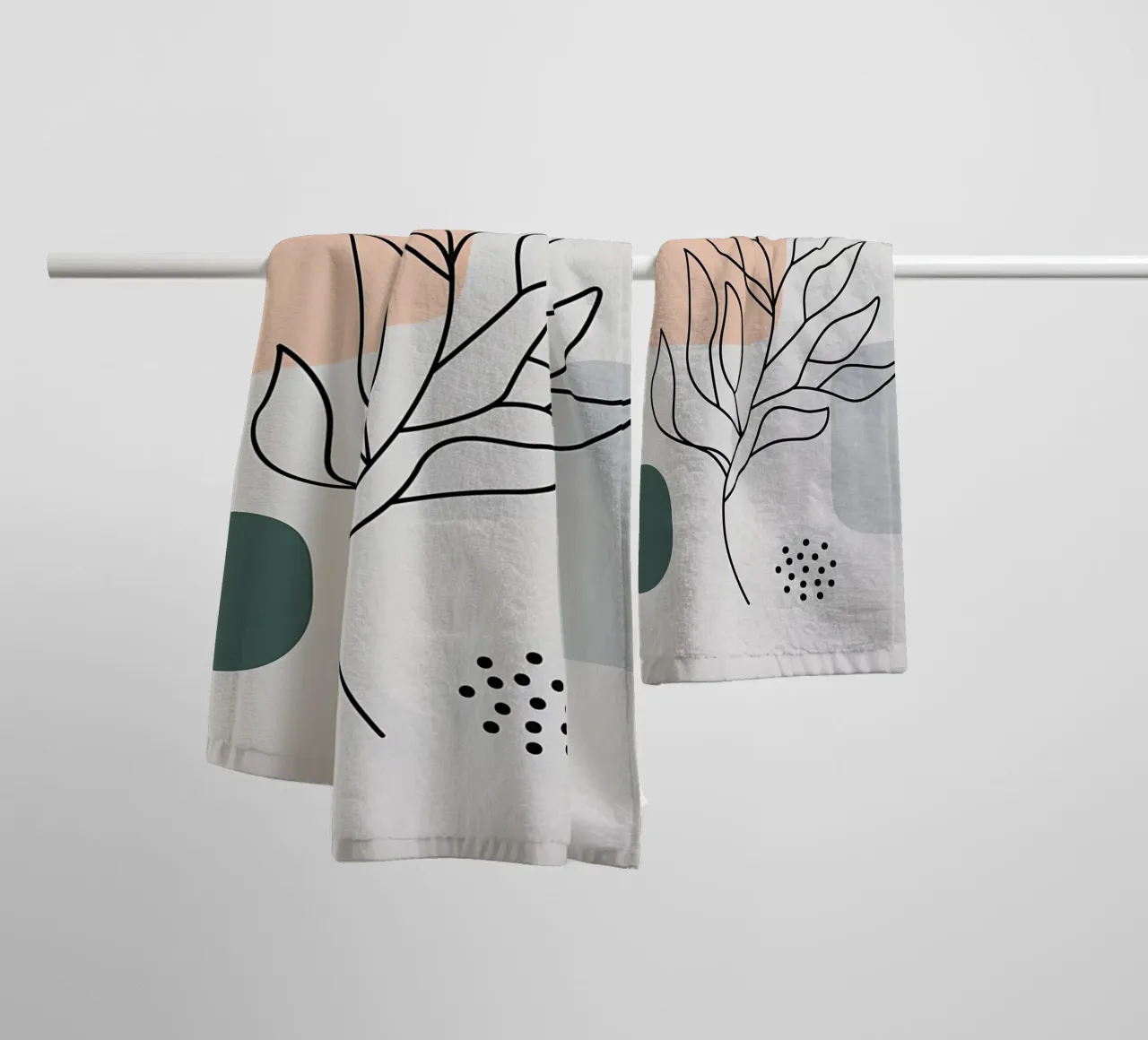 Astratto floreale botanico asciugamano da bagno da Locquinn Fuller