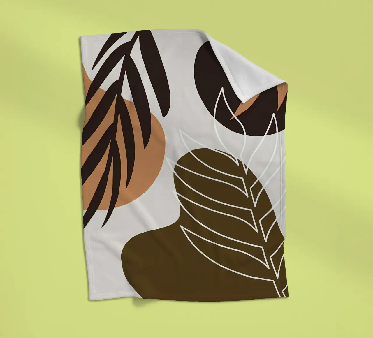 Foglia tropicale botanica coperta in pile da Locquinn Fuller