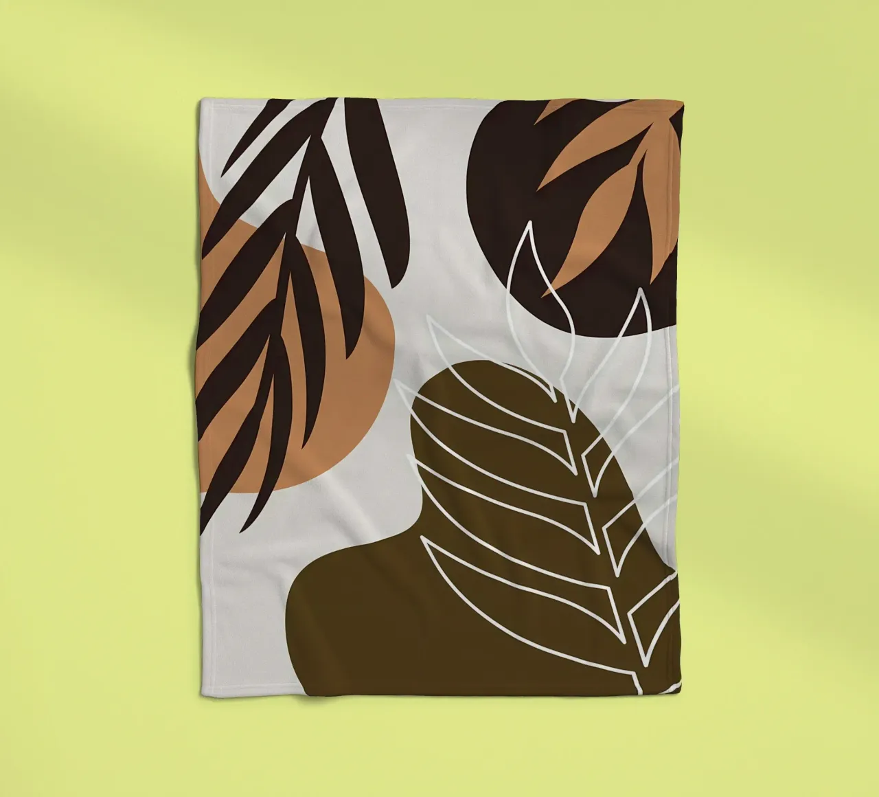 Foglia tropicale botanica coperta in pile da Locquinn Fuller