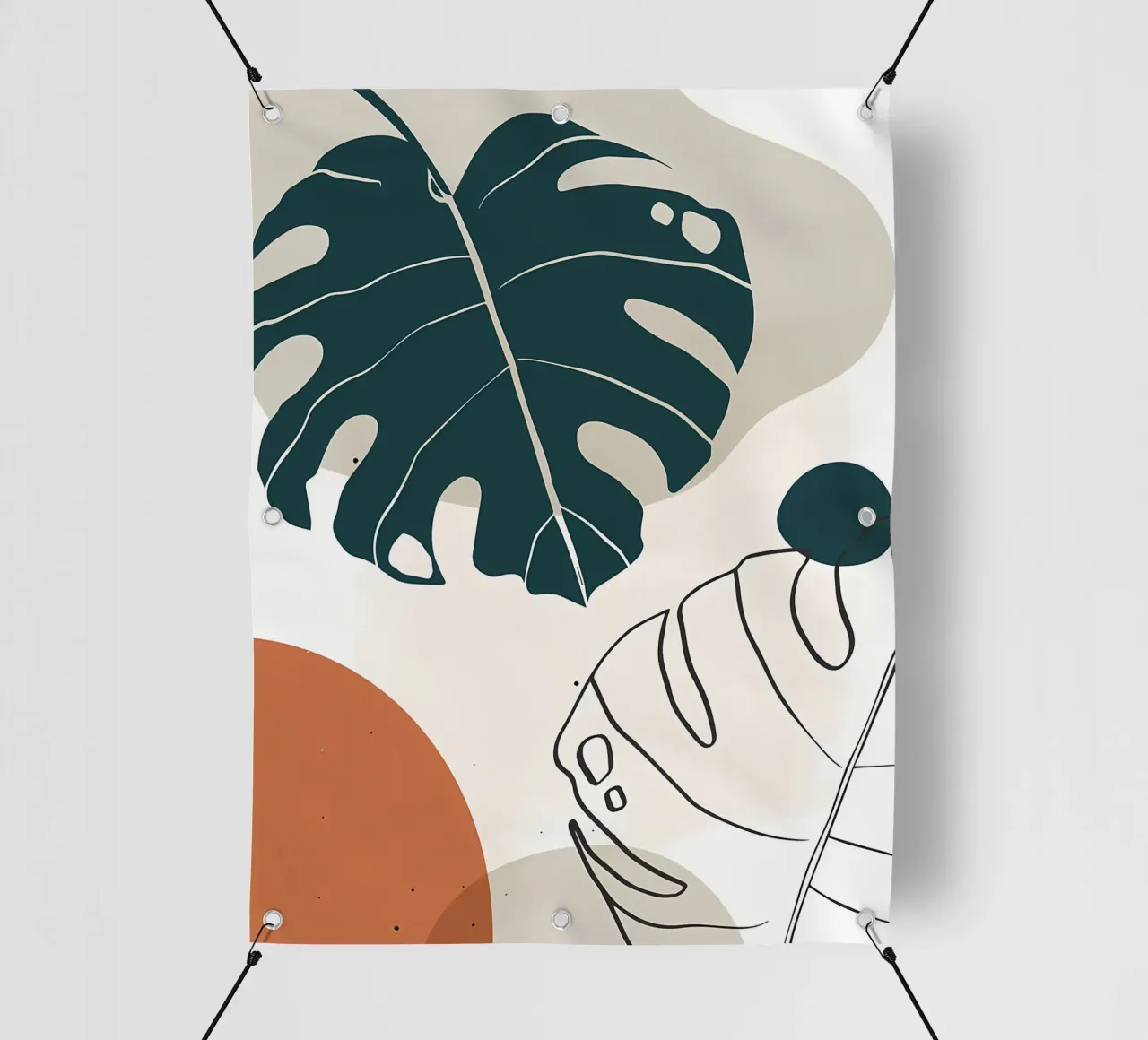 Botanica tropicale minimal telo in pvc da Locquinn Fuller
