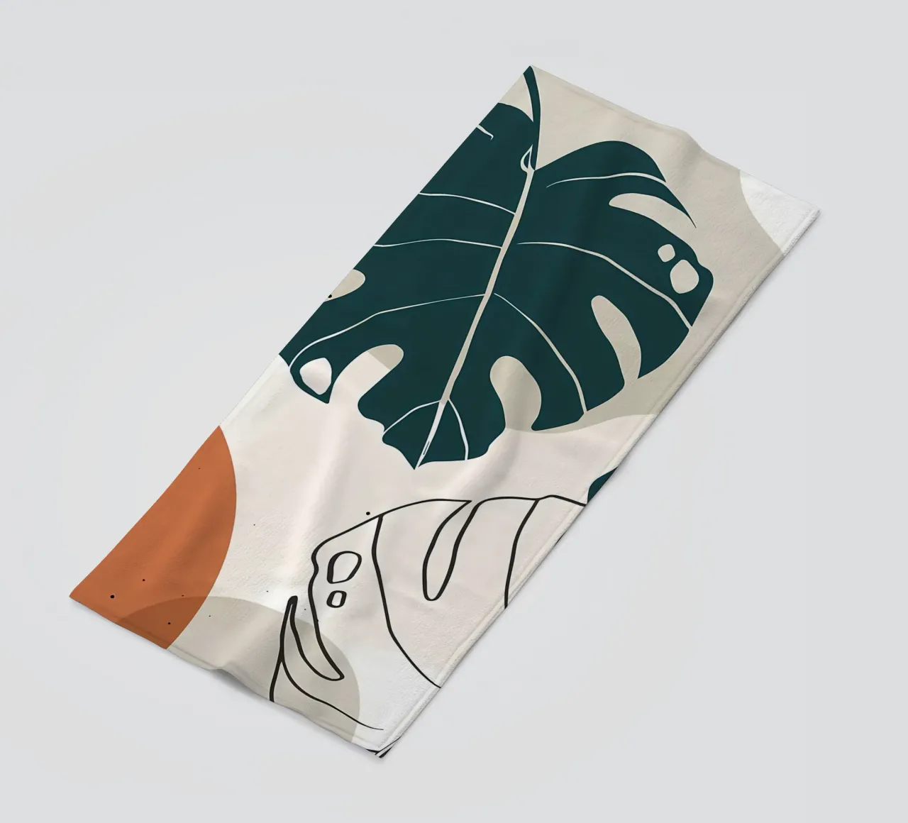 Botanica tropicale minimal telo mare da Locquinn Fuller