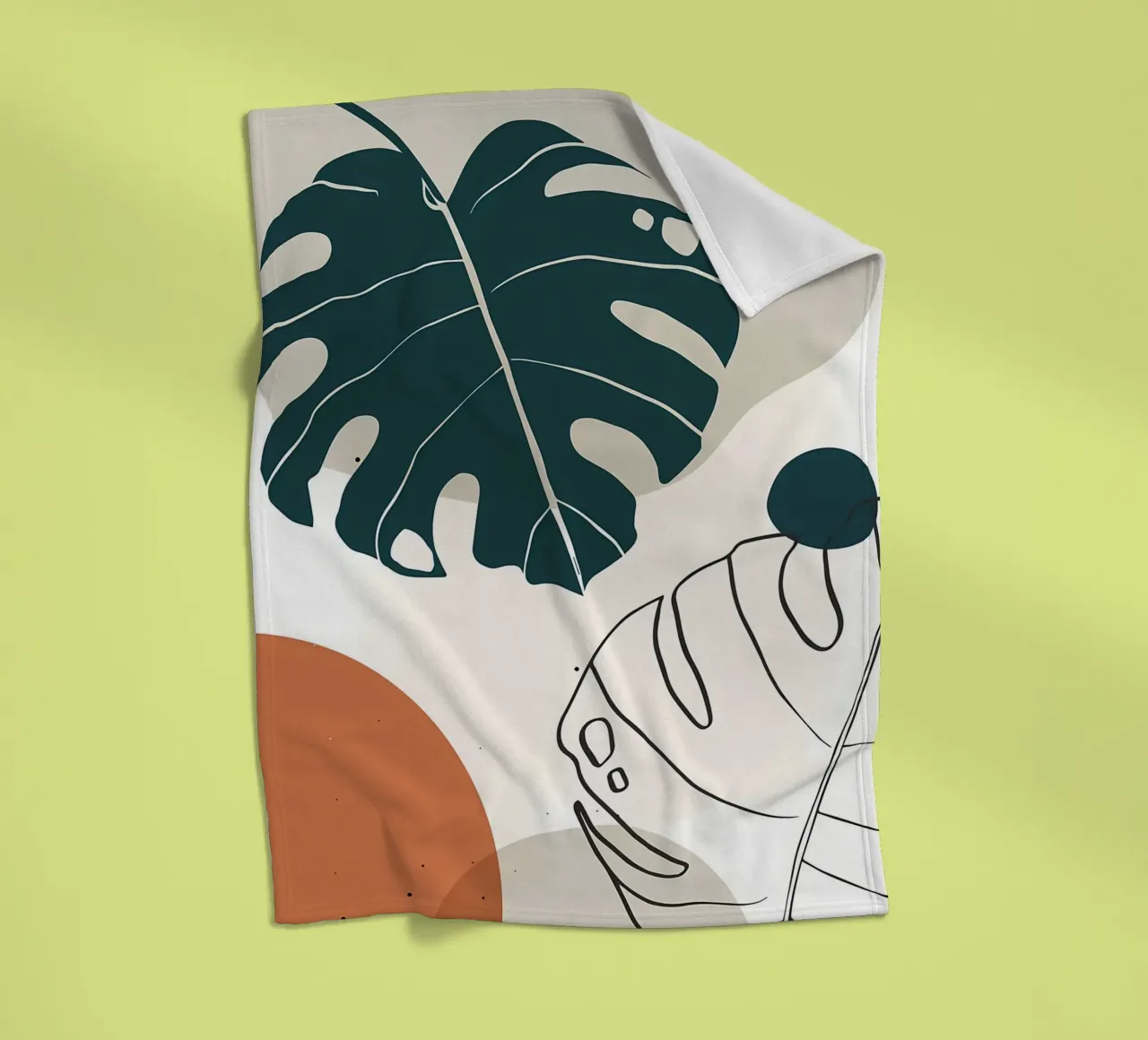Botanica tropicale minimal coperta in pile da Locquinn Fuller