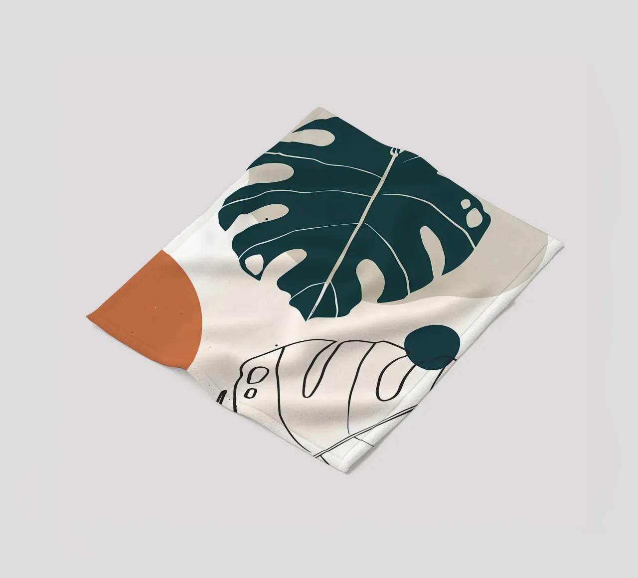 Botanica tropicale minimal coperta in pile da Locquinn Fuller