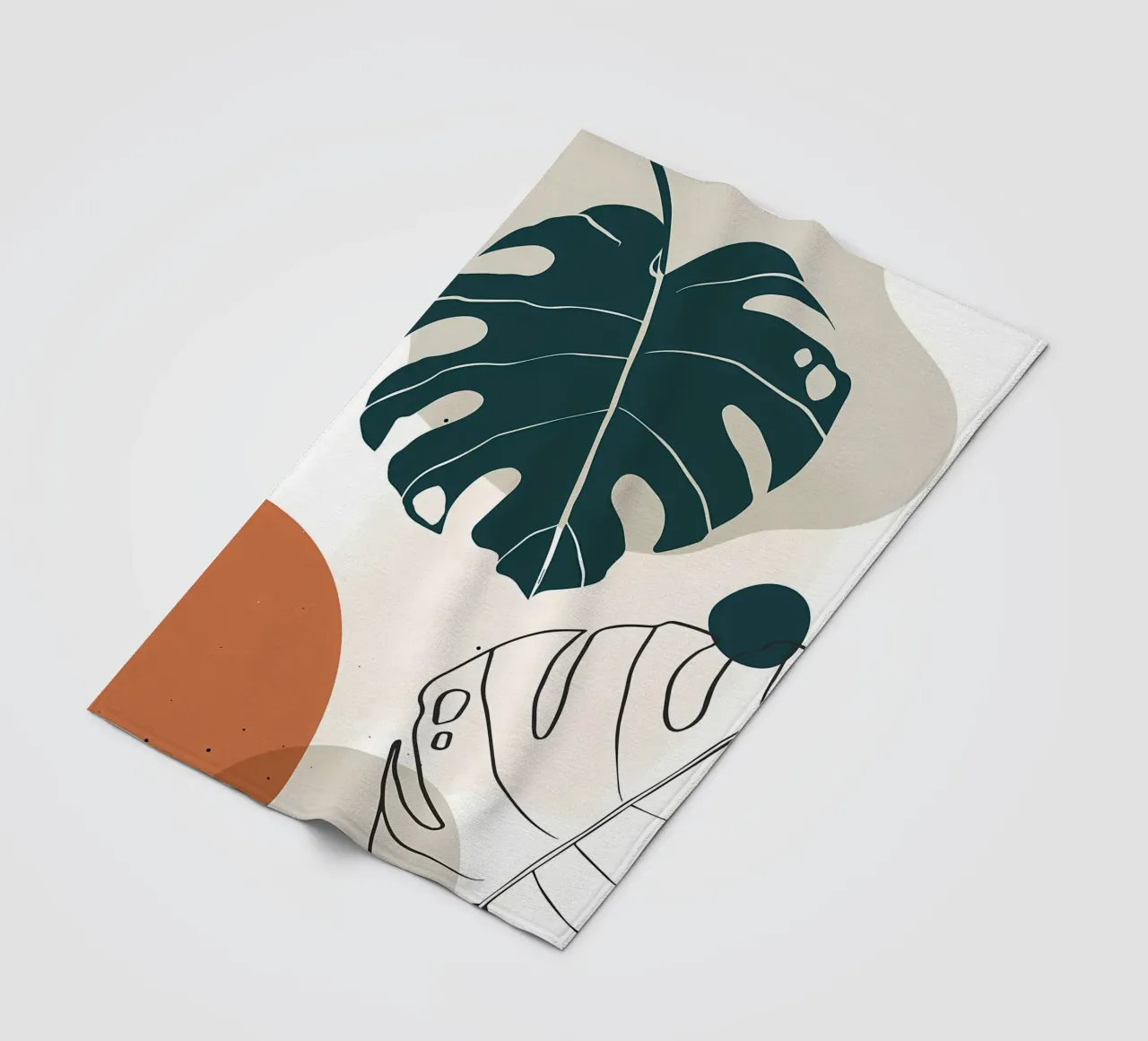 Botanica tropicale minimal coperta in pile da Locquinn Fuller