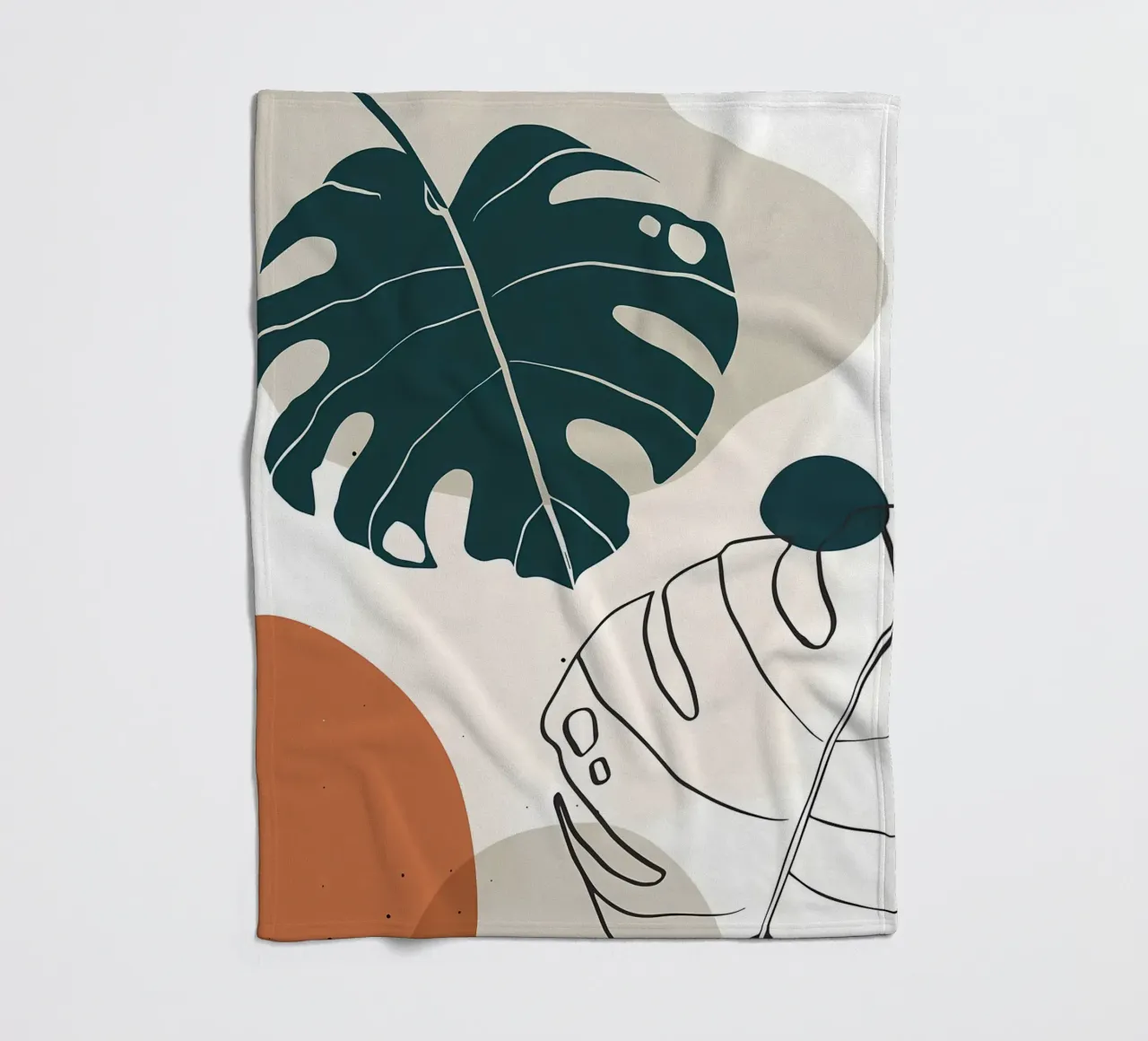 Botanica tropicale minimal coperta in pile da Locquinn Fuller