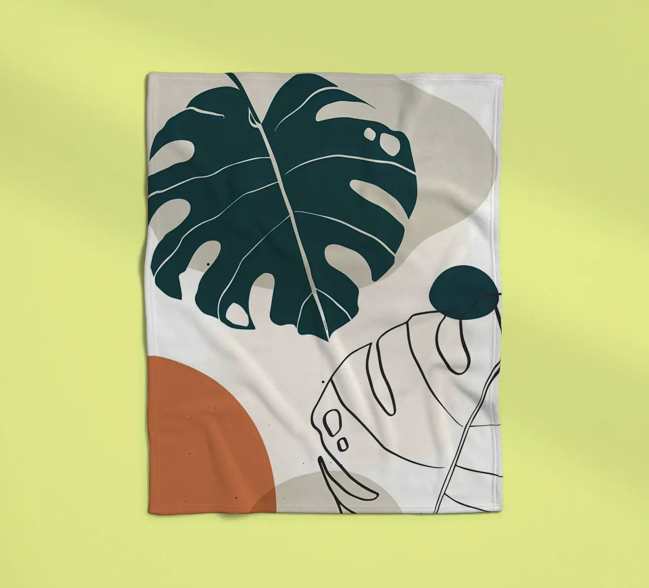 Botanica tropicale minimal coperta in pile da Locquinn Fuller