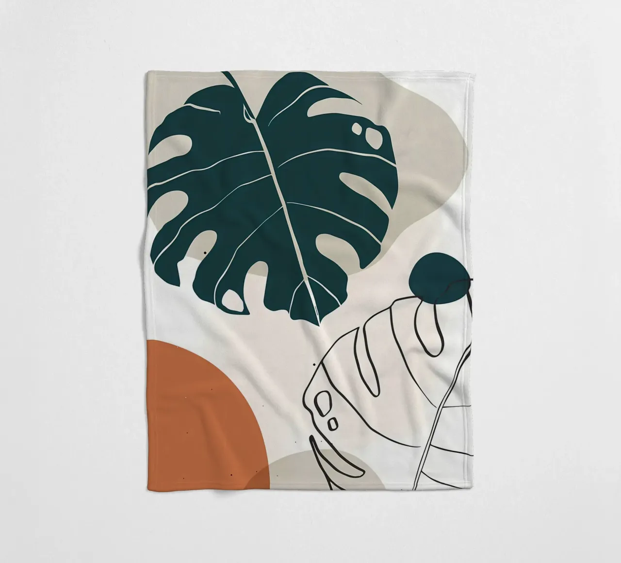 Botanica tropicale minimal coperta in pile da Locquinn Fuller