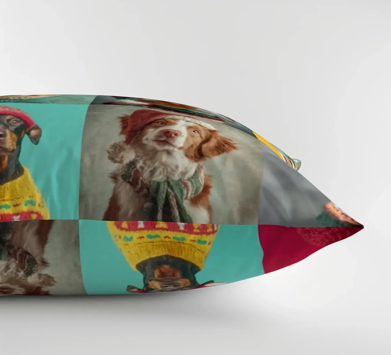 Cani di Natale orizzontale 1 cuscino da Wumples