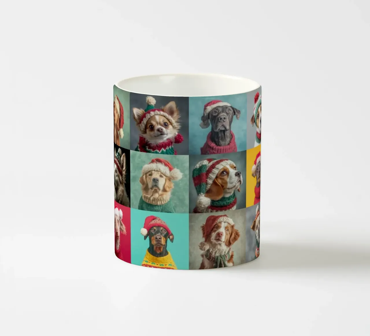 Cani di Natale orizzontale 1 tazza in ceramica da Wumples