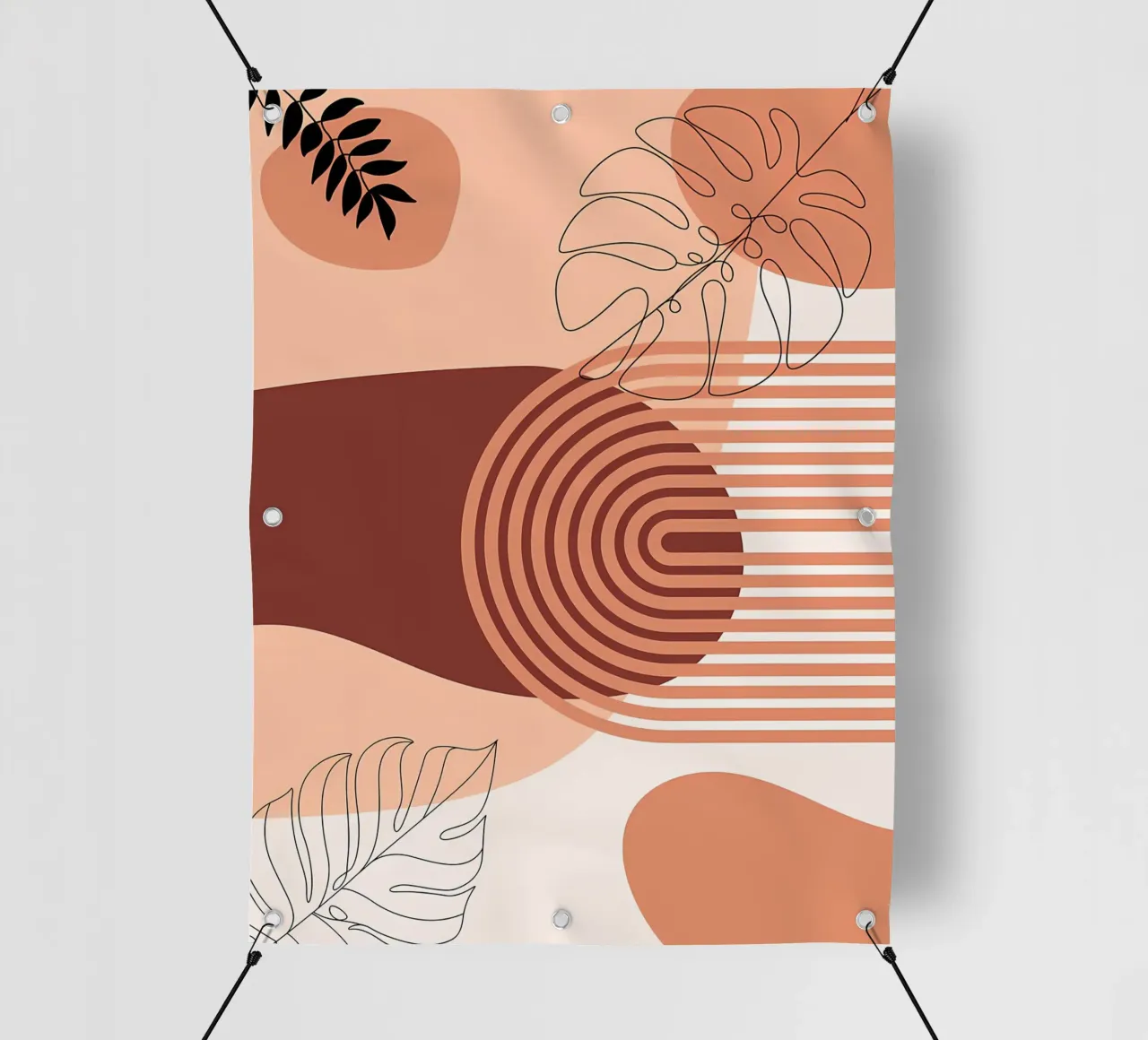 Natura marrone Arte Boho telo in pvc da Locquinn Fuller