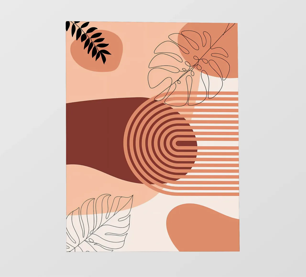 Natura marrone Arte Boho telo in pvc da Locquinn Fuller