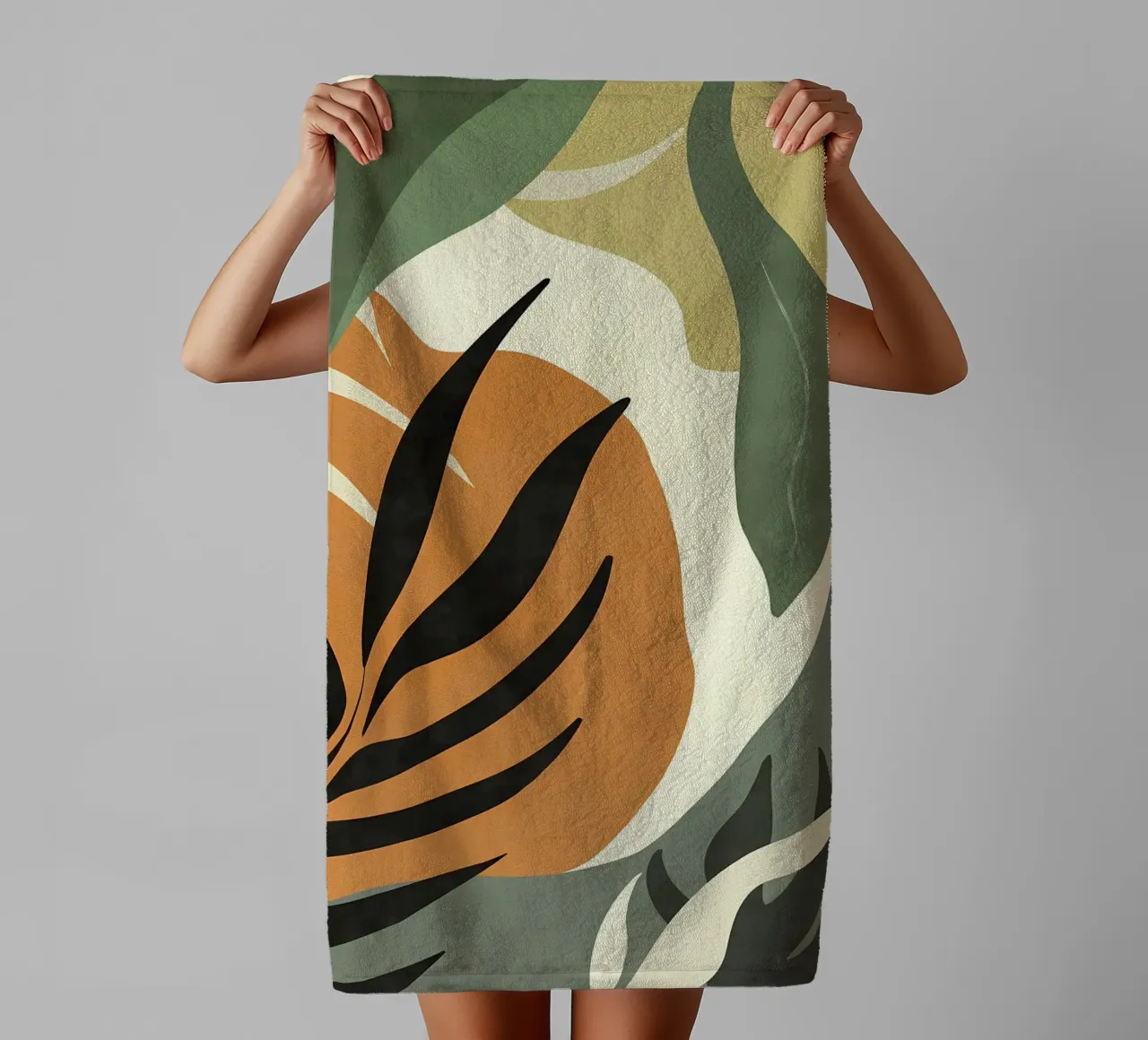 Calm Botanical towel by Locquinn Fuller