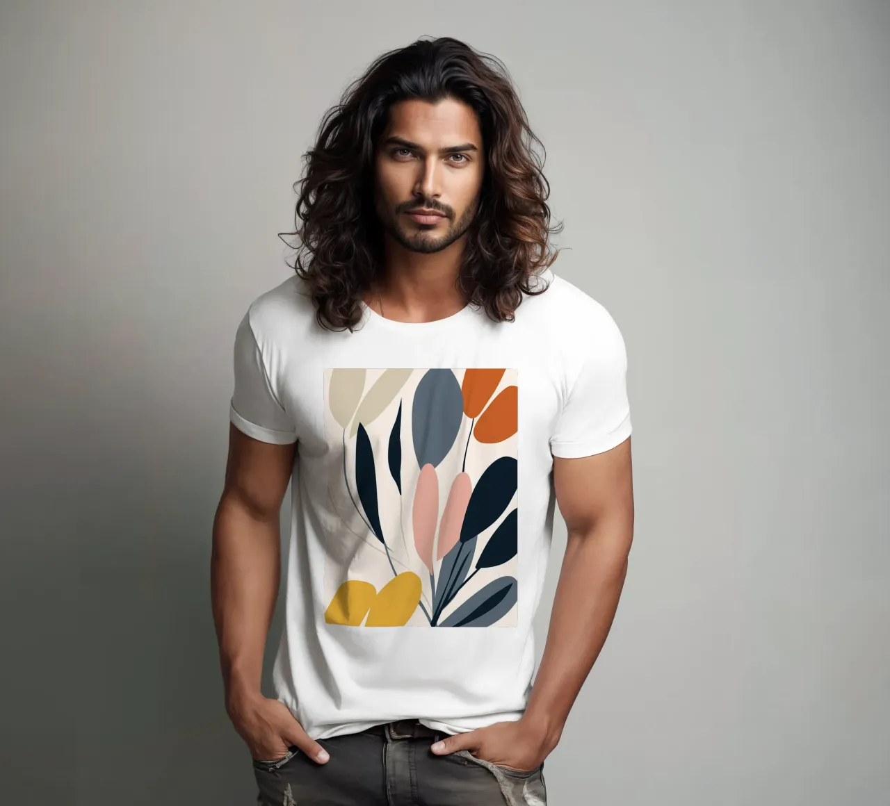 Arte floreale a linea continua t-shirt da Locquinn Fuller