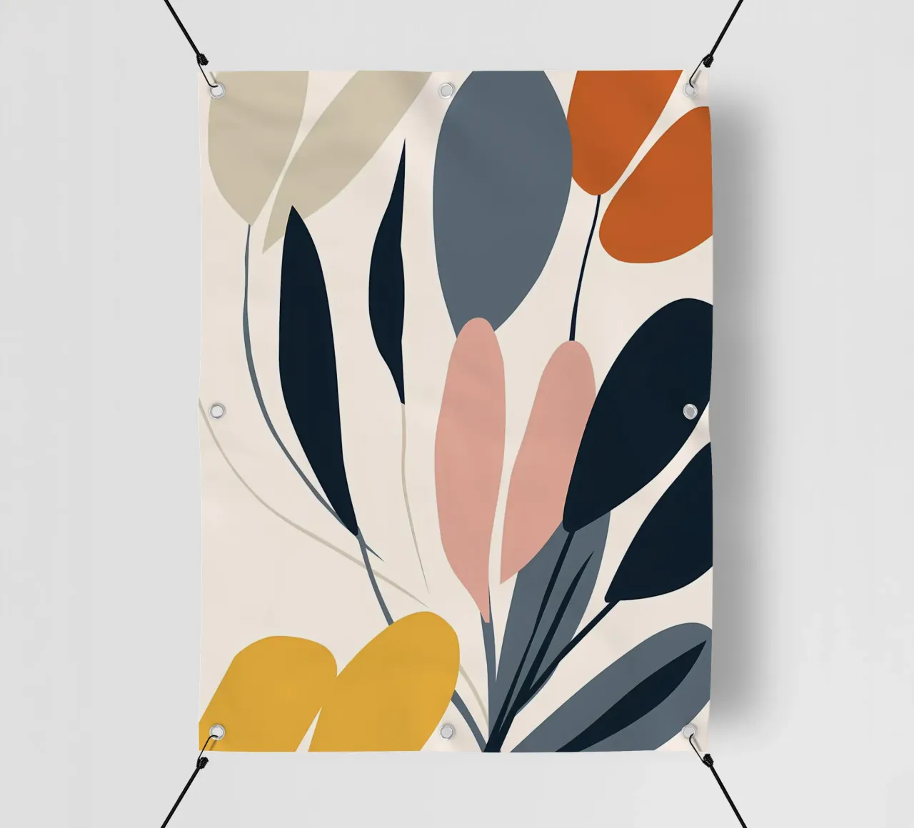 Arte floreale a linea continua telo in pvc da Locquinn Fuller