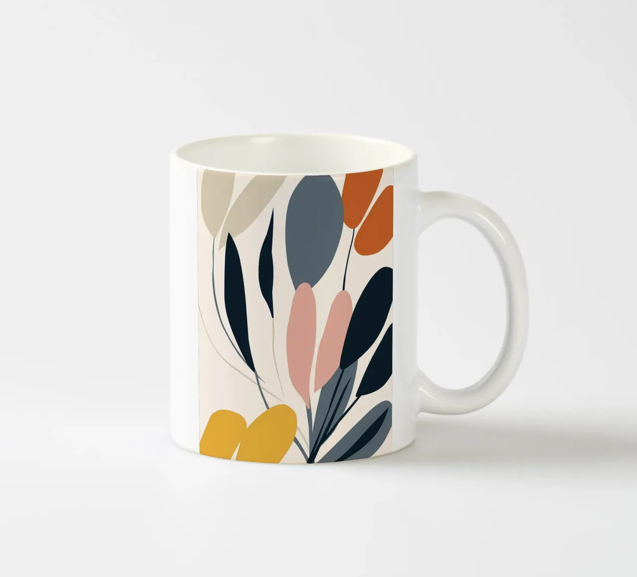 Arte floreale a linea continua tazza in ceramica da Locquinn Fuller