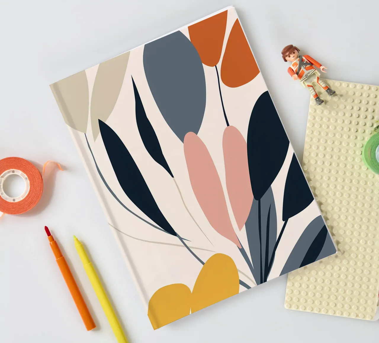 Floral continuous line art notebook by Locquinn Fuller