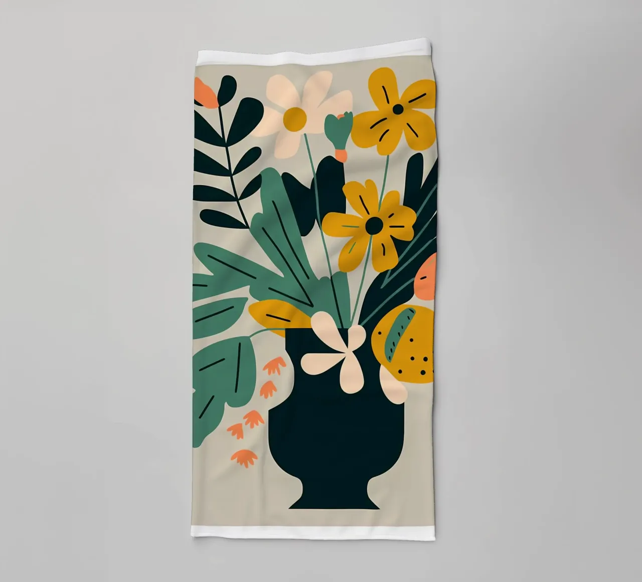 Illustrazione di fiori asciugamano da bagno da Locquinn Fuller