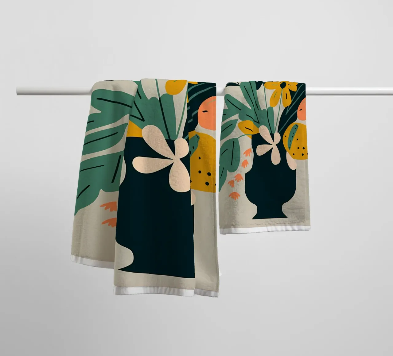 Illustrazione di fiori asciugamano da bagno da Locquinn Fuller
