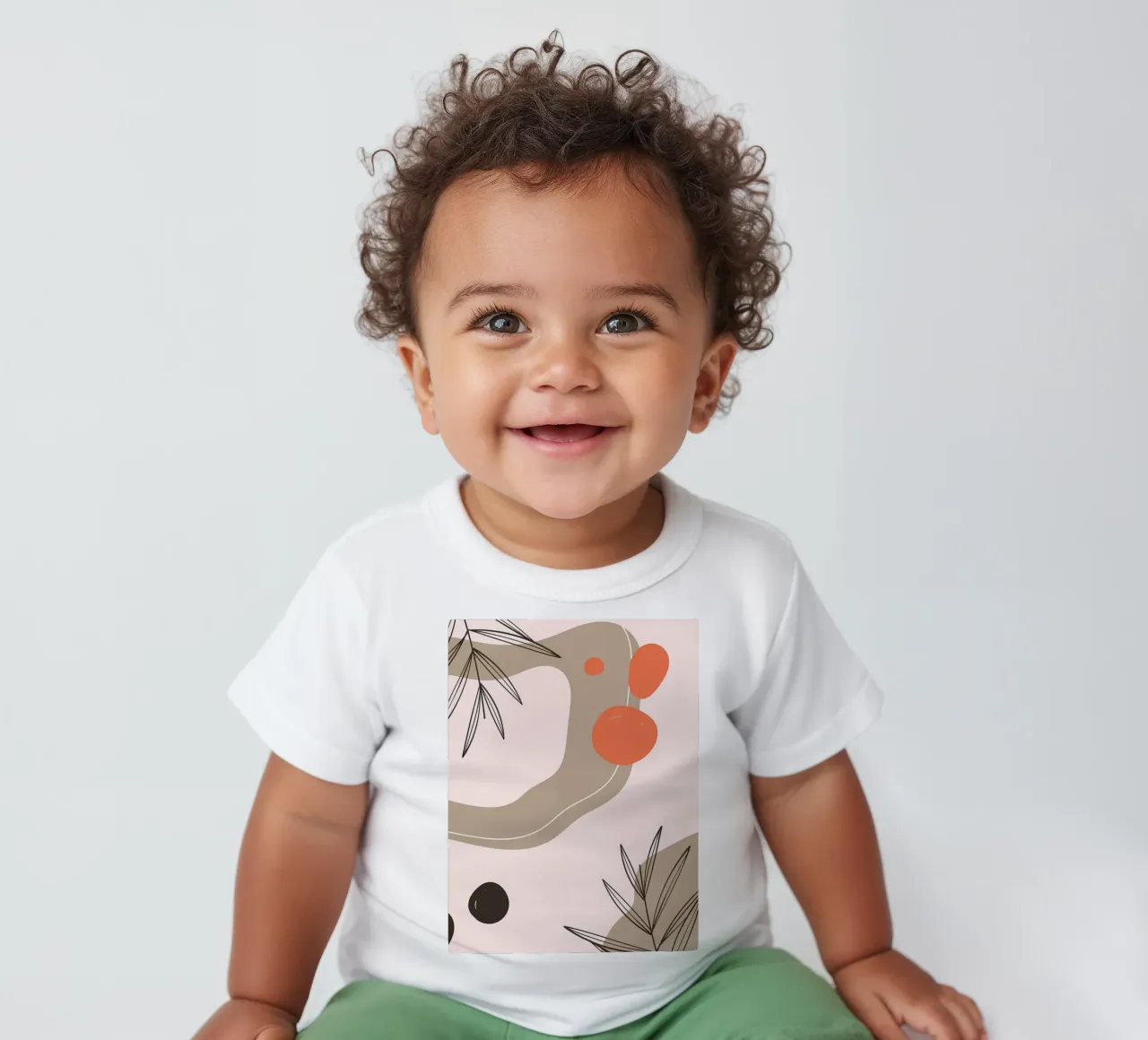 Forme geometriche con foglia maglietta neonato da Locquinn Fuller