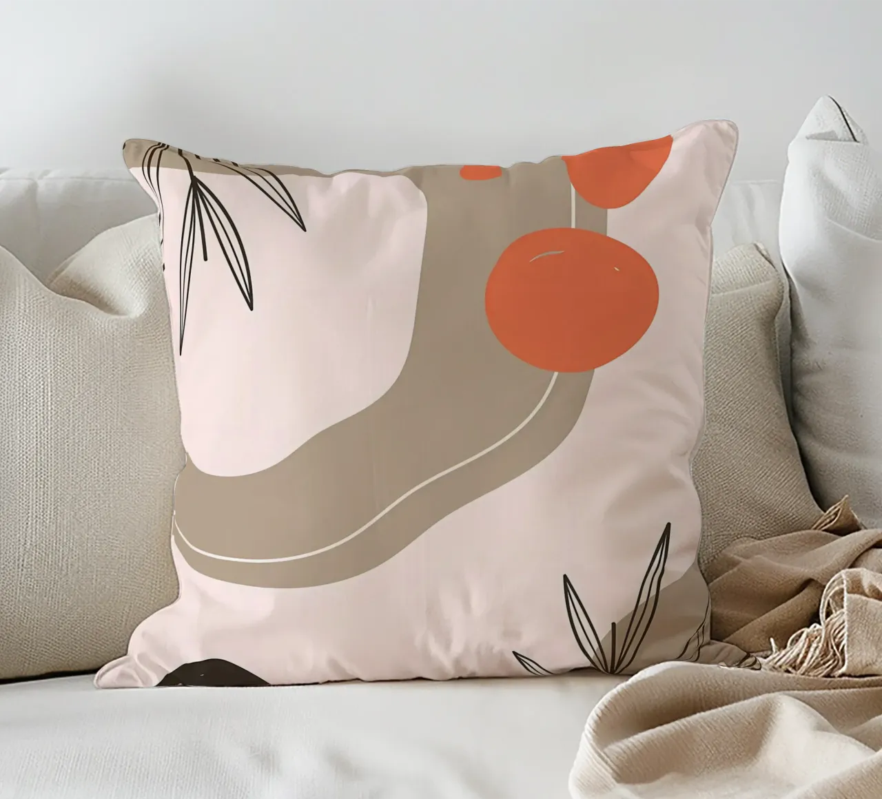 Forme geometriche con foglia cuscino da Locquinn Fuller