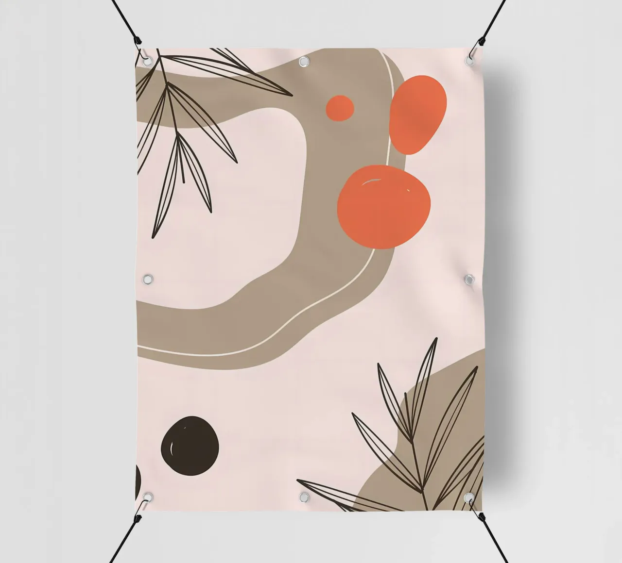 Forme geometriche con foglia telo in pvc da Locquinn Fuller