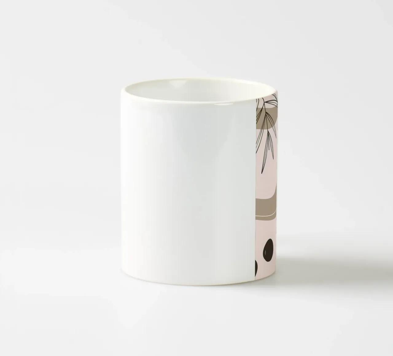 Forme geometriche con foglia tazza in ceramica da Locquinn Fuller