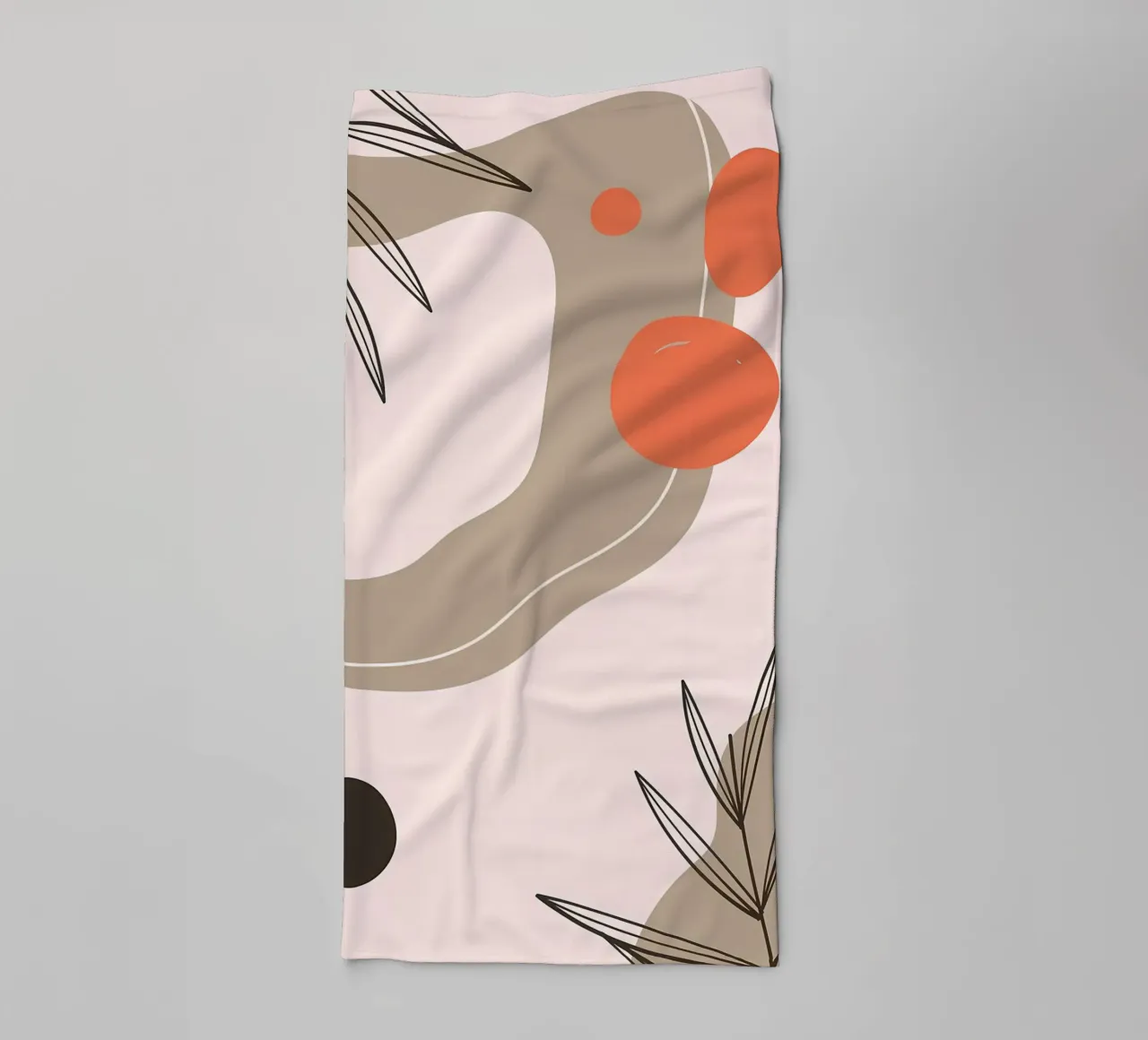 Forme geometriche con foglia asciugamano da bagno da Locquinn Fuller