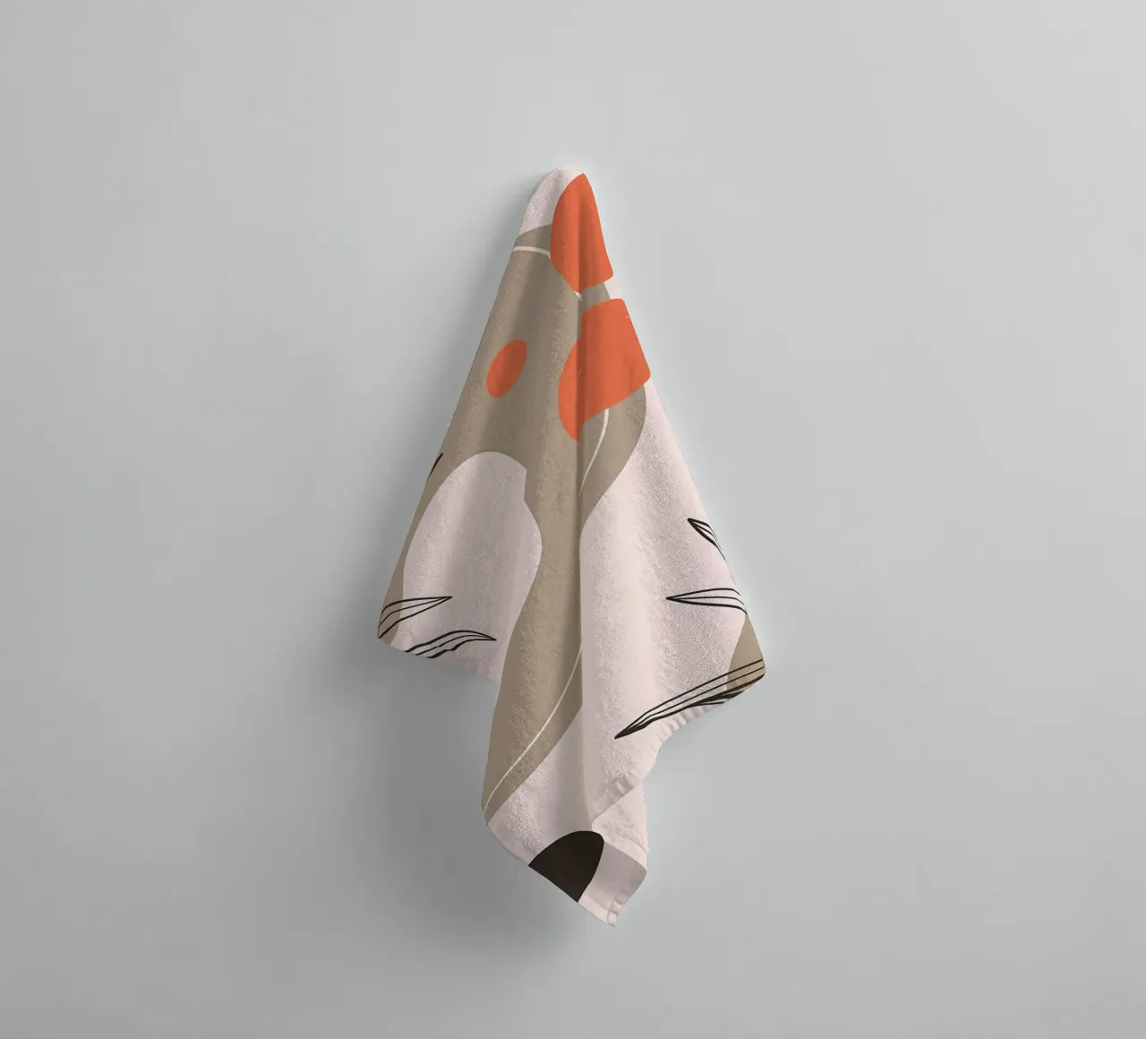 Forme geometriche con foglia asciugamano da bagno da Locquinn Fuller