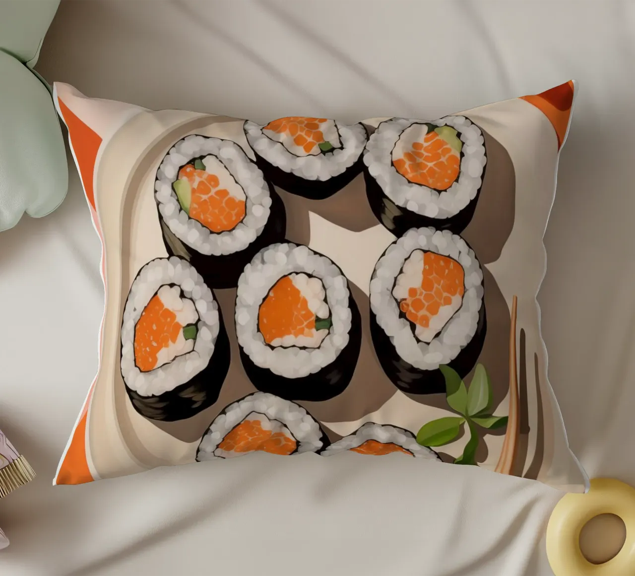 Boho Poster Club 3 Sushi cuscino da Boho Print Collection