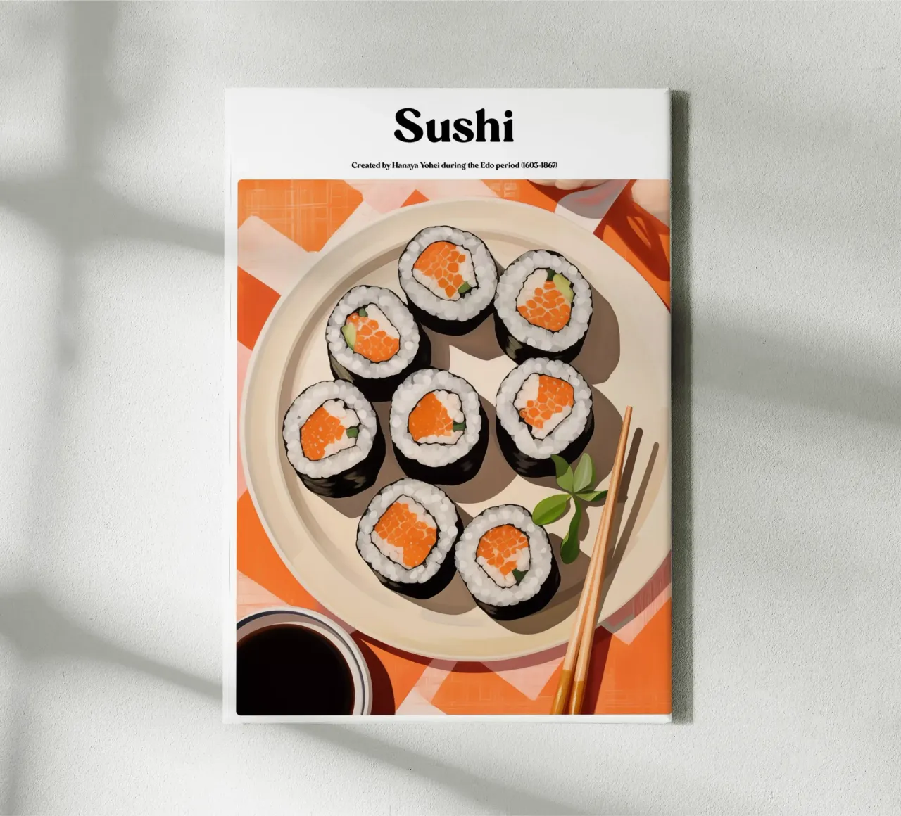 Boho Poster Club 3 Sushi tela da Boho Print Collection