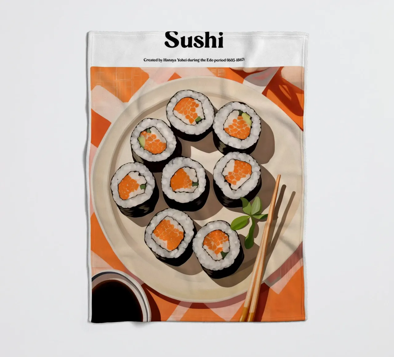 Boho Poster Club 3 Sushi coperta in pile da Boho Print Collection
