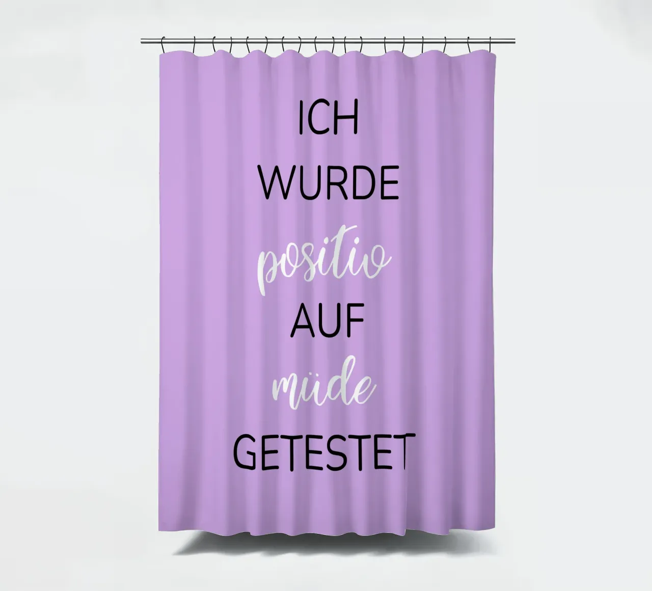 Lustiges Text Design Duschvorhang von BenCoStyle