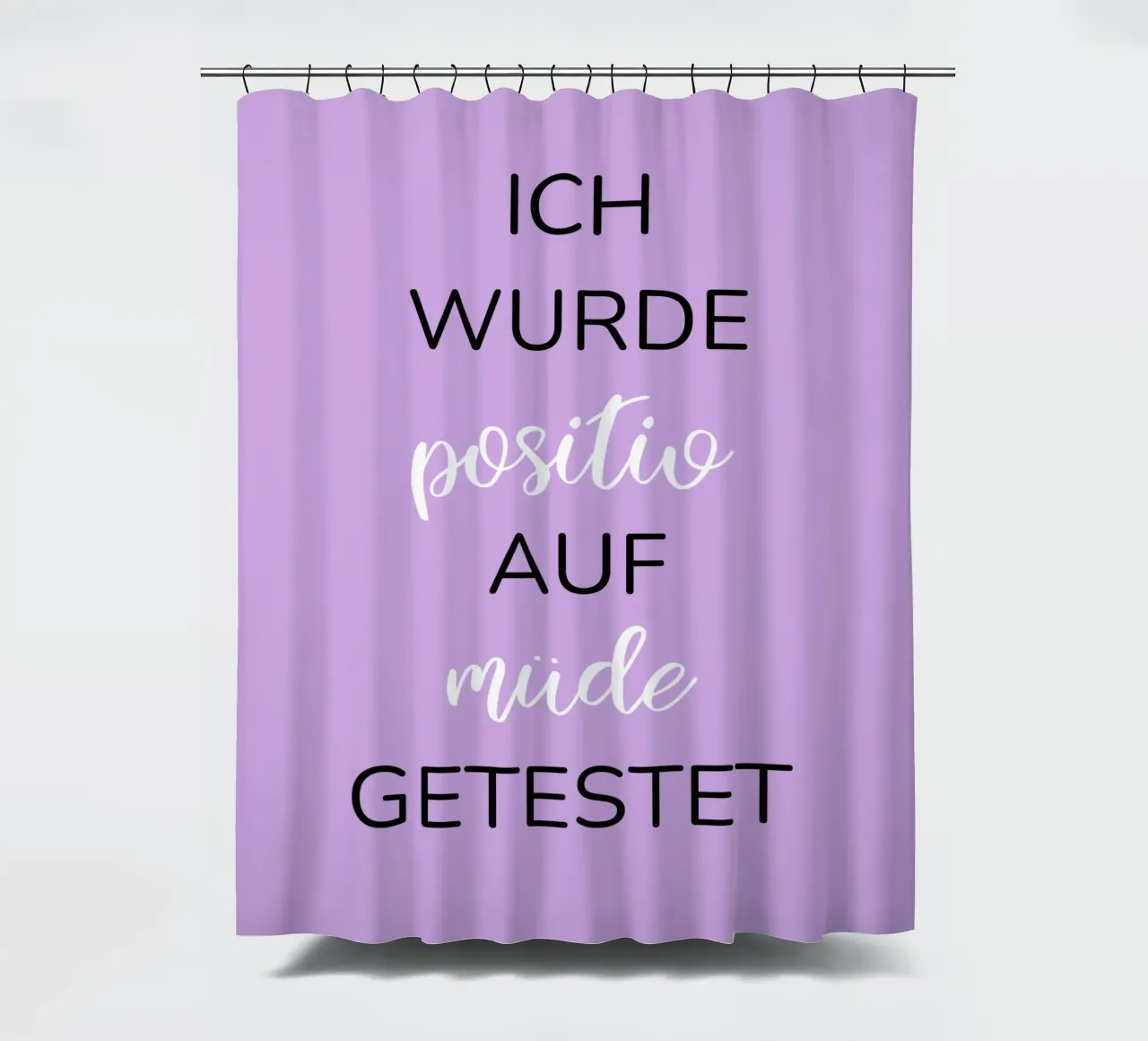 Lustiges Text Design Duschvorhang von BenCoStyle