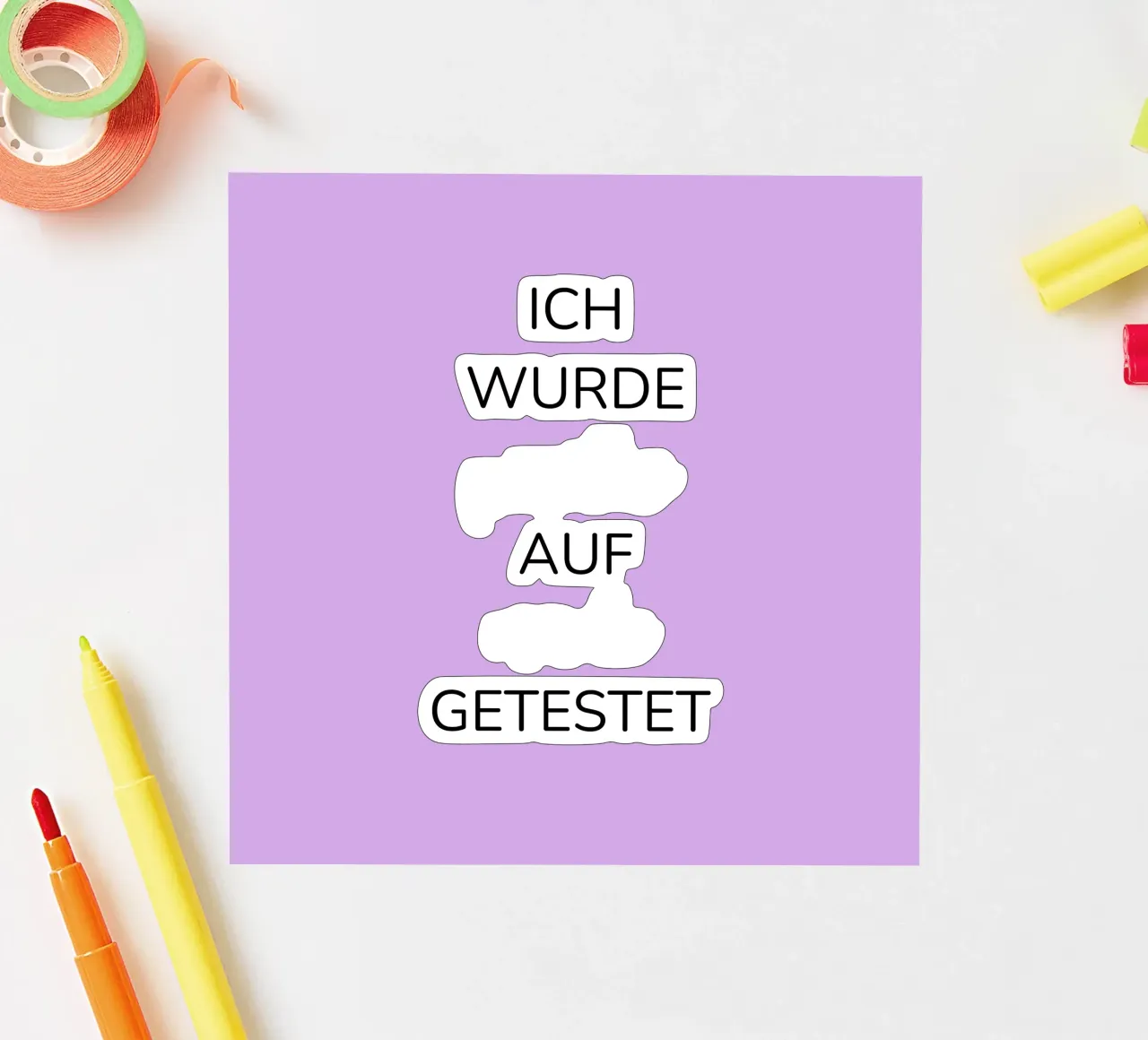 Grappig tekstontwerp sticker van BenCoStyle