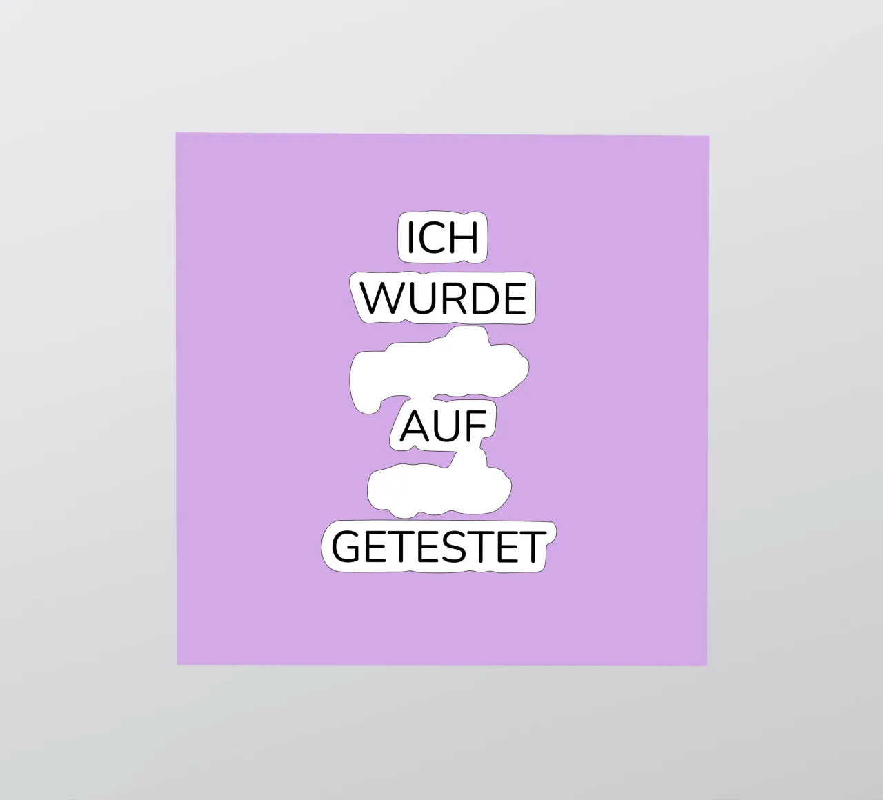 Grappig tekstontwerp sticker van BenCoStyle