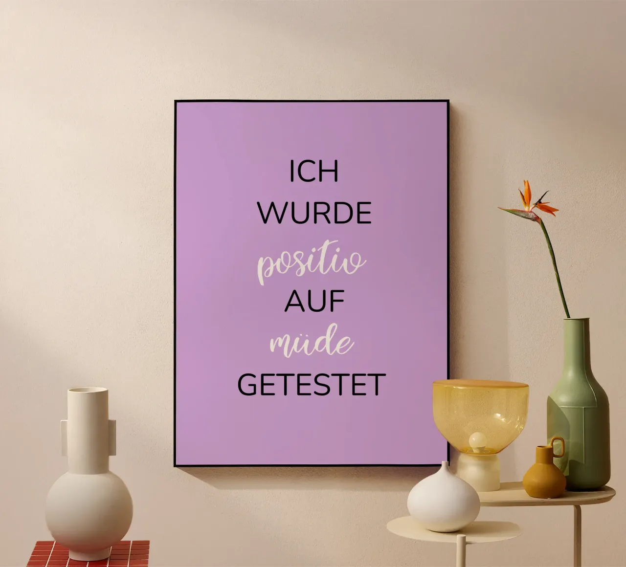 Grappig tekstontwerp acryl van BenCoStyle