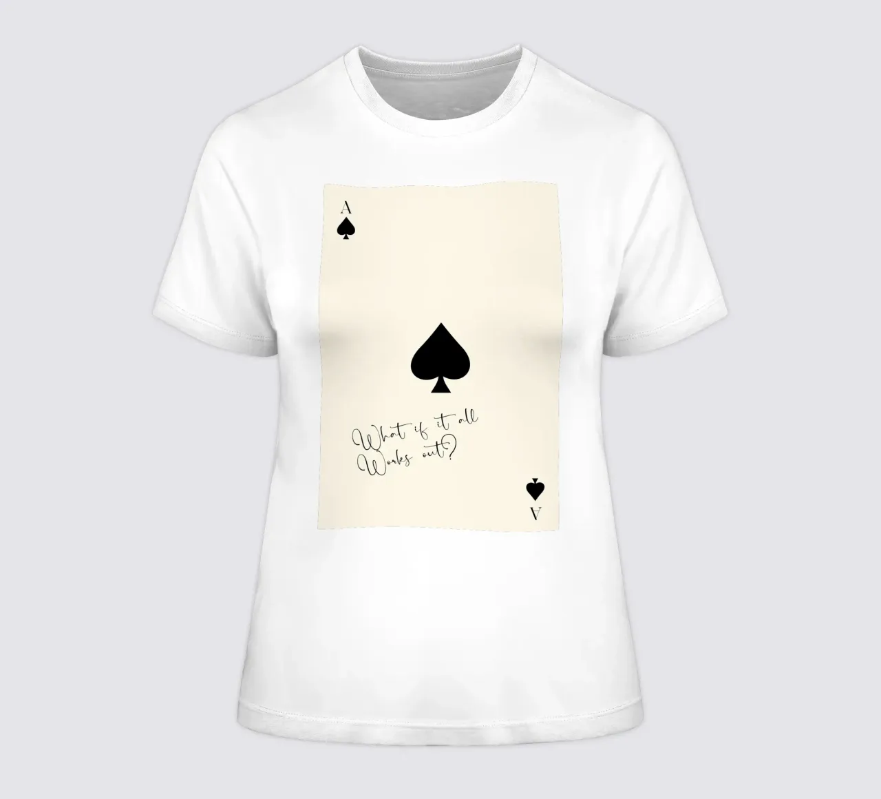 What If It All Works Out women's fitted t-shirt by Attaboy Dsgn