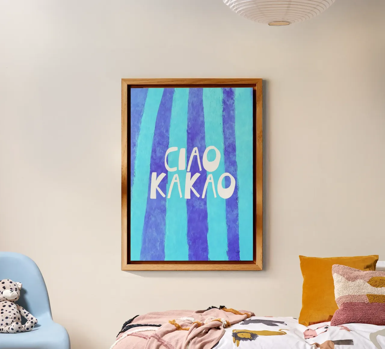 Quirky Ciao Kakao Typography pannello forex da Attaboy Dsgn