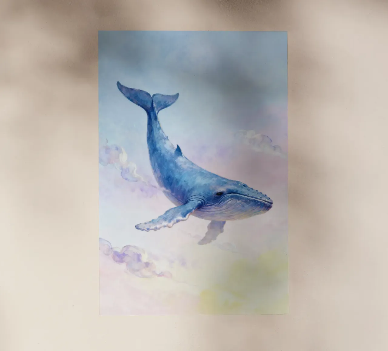 Whale in the Clouds Art pellicola backlit da Attaboy Dsgn
