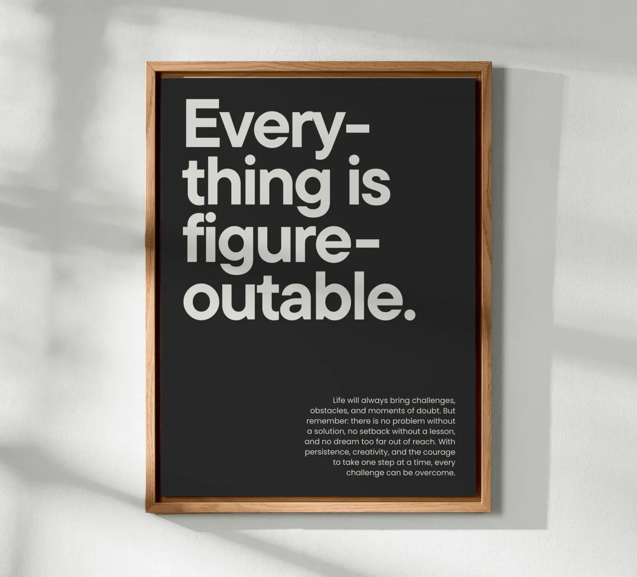 Everything is figureoutable alluminio dibond da NoordalLiving