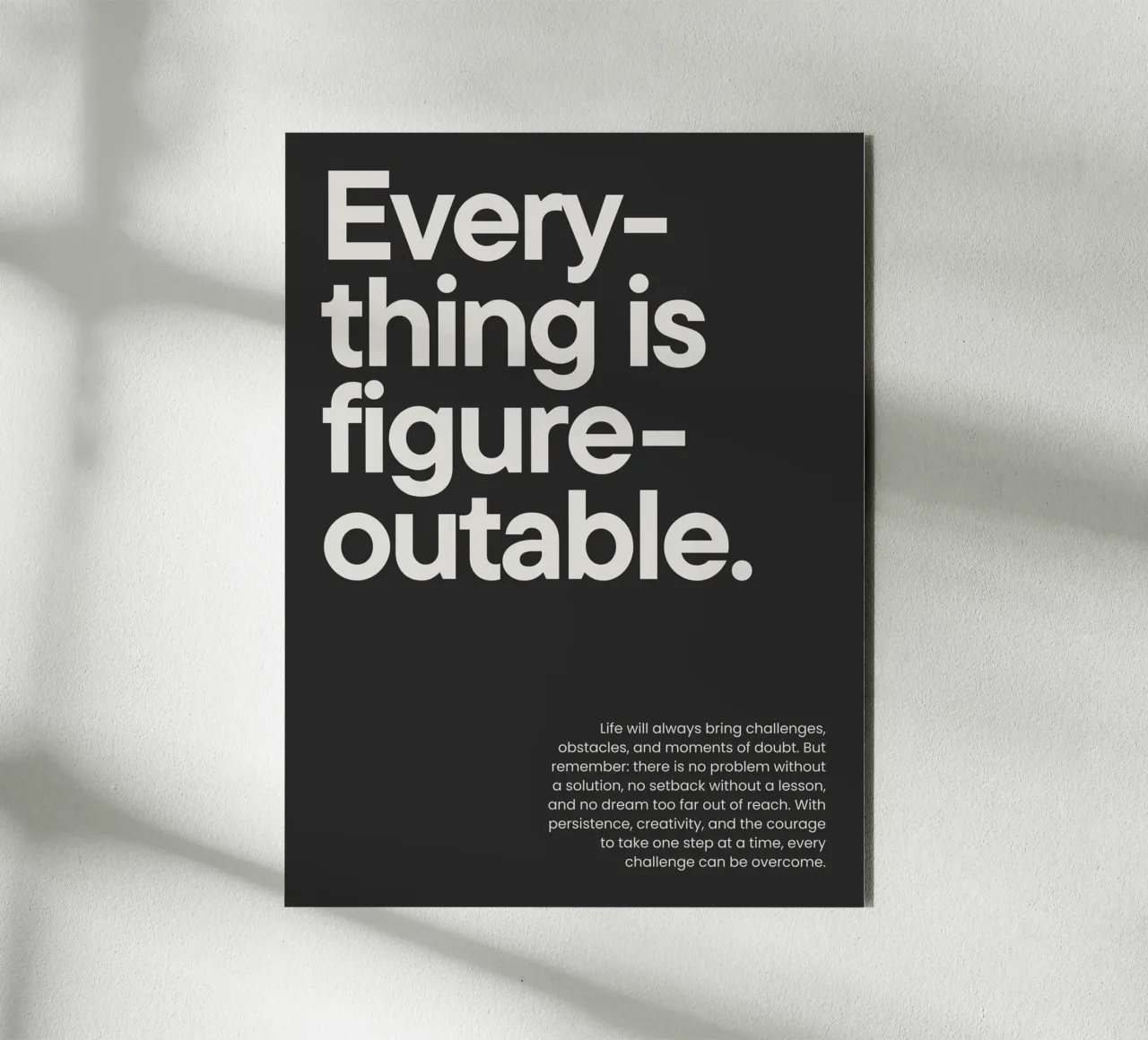 Everything is figureoutable alluminio dibond da NoordalLiving