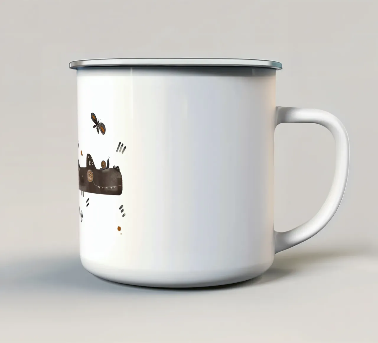 Nelli Suneli - Coccodrillo tazza in smalto da The Artcircle