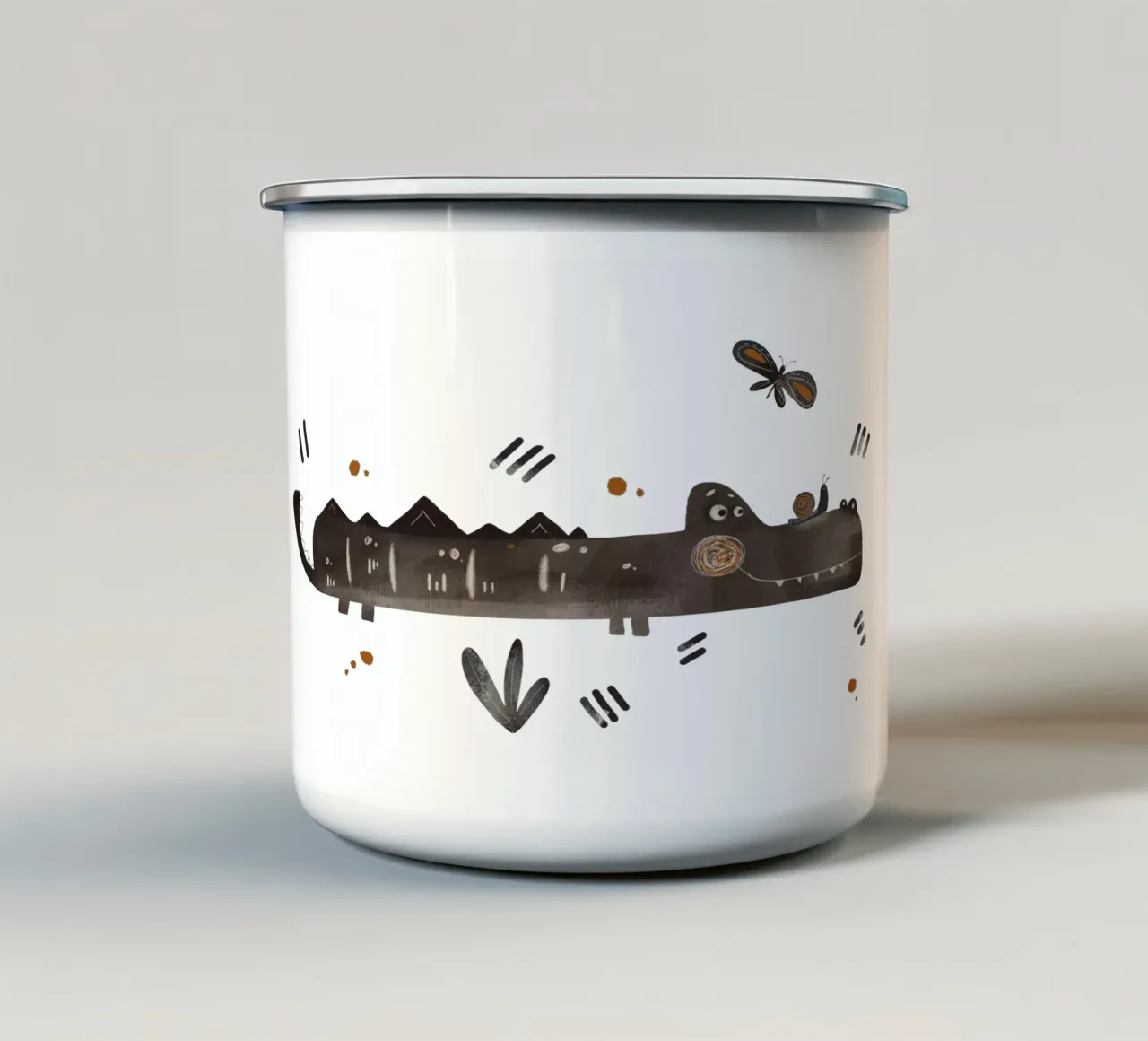 Nelli Suneli - Coccodrillo tazza in smalto da The Artcircle