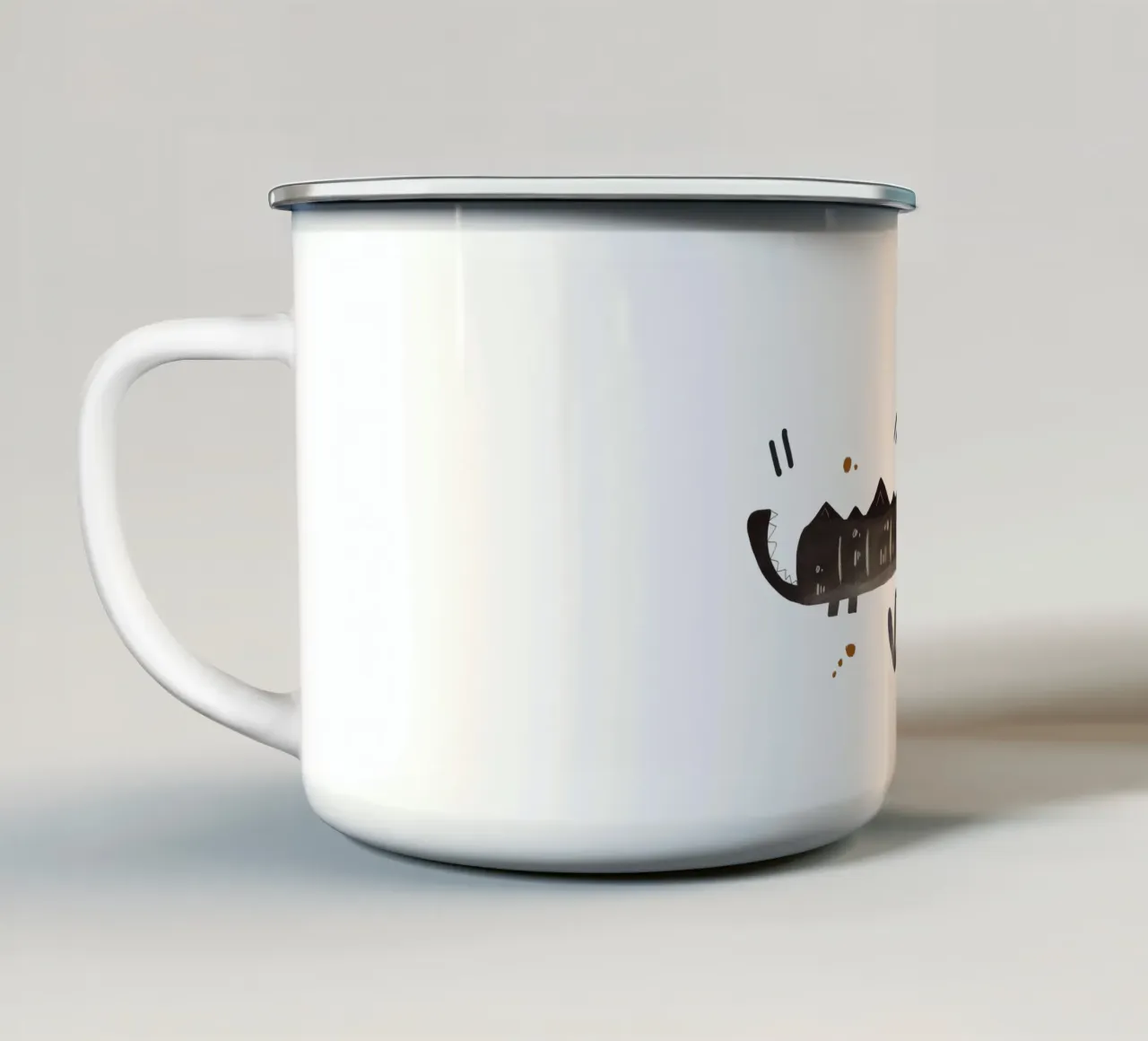 Nelli Suneli - Coccodrillo tazza in smalto da The Artcircle