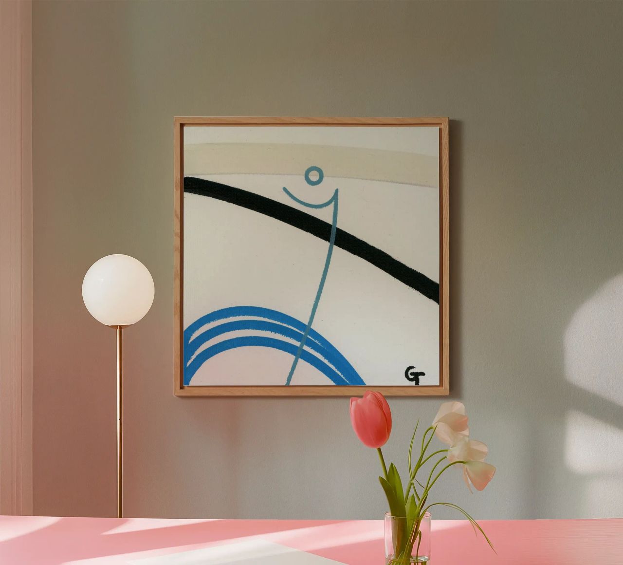 Minimalist fish 1 alluminio dibond da gtobonart