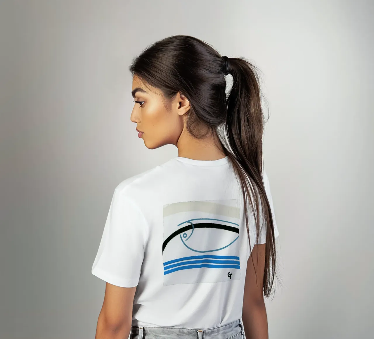 Pesce minimalista 2 t-shirt da gtobonart